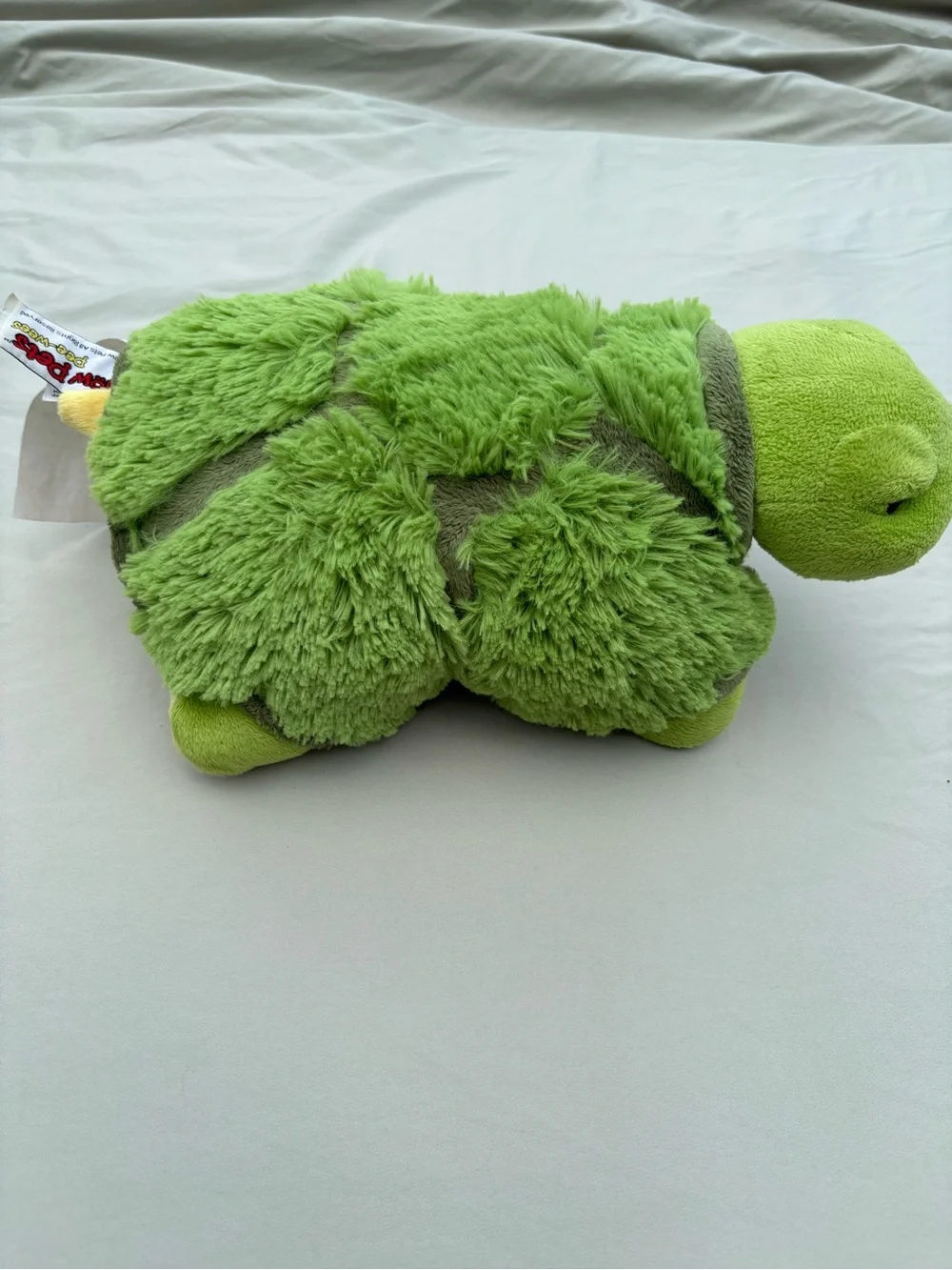 Pillow Pets Peewees Green “Tardy Turtle” Foldable Travel Size Plush 12”